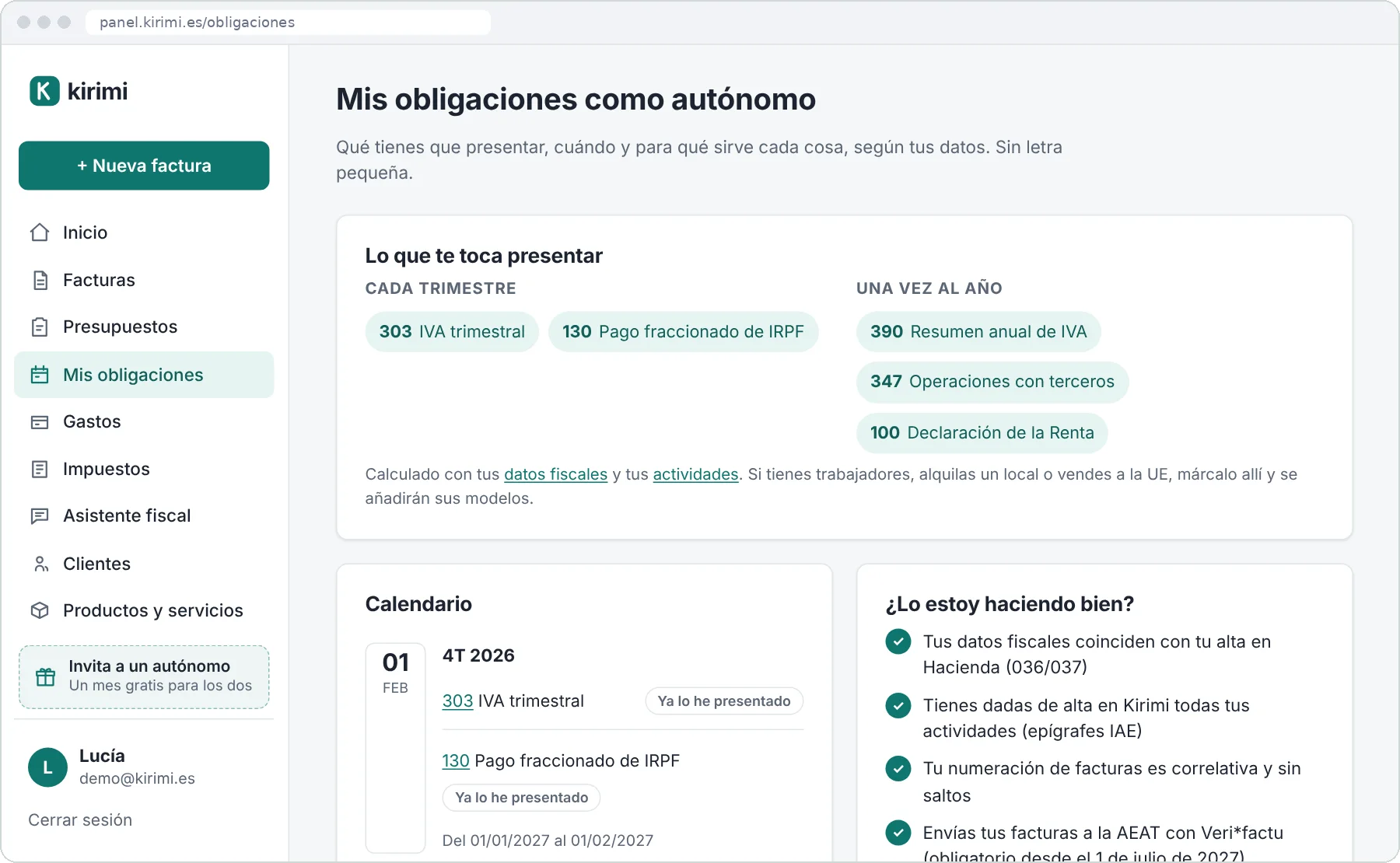 Mis obligaciones: los modelos que te tocan, el calendario de plazos y la lista ¿Lo estoy haciendo bien?